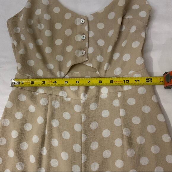 Sage the Label Polka Dot Print Cut Out Jumpsuit XS Preppy Retrogirl Glam Twee - Picture 6 of 10